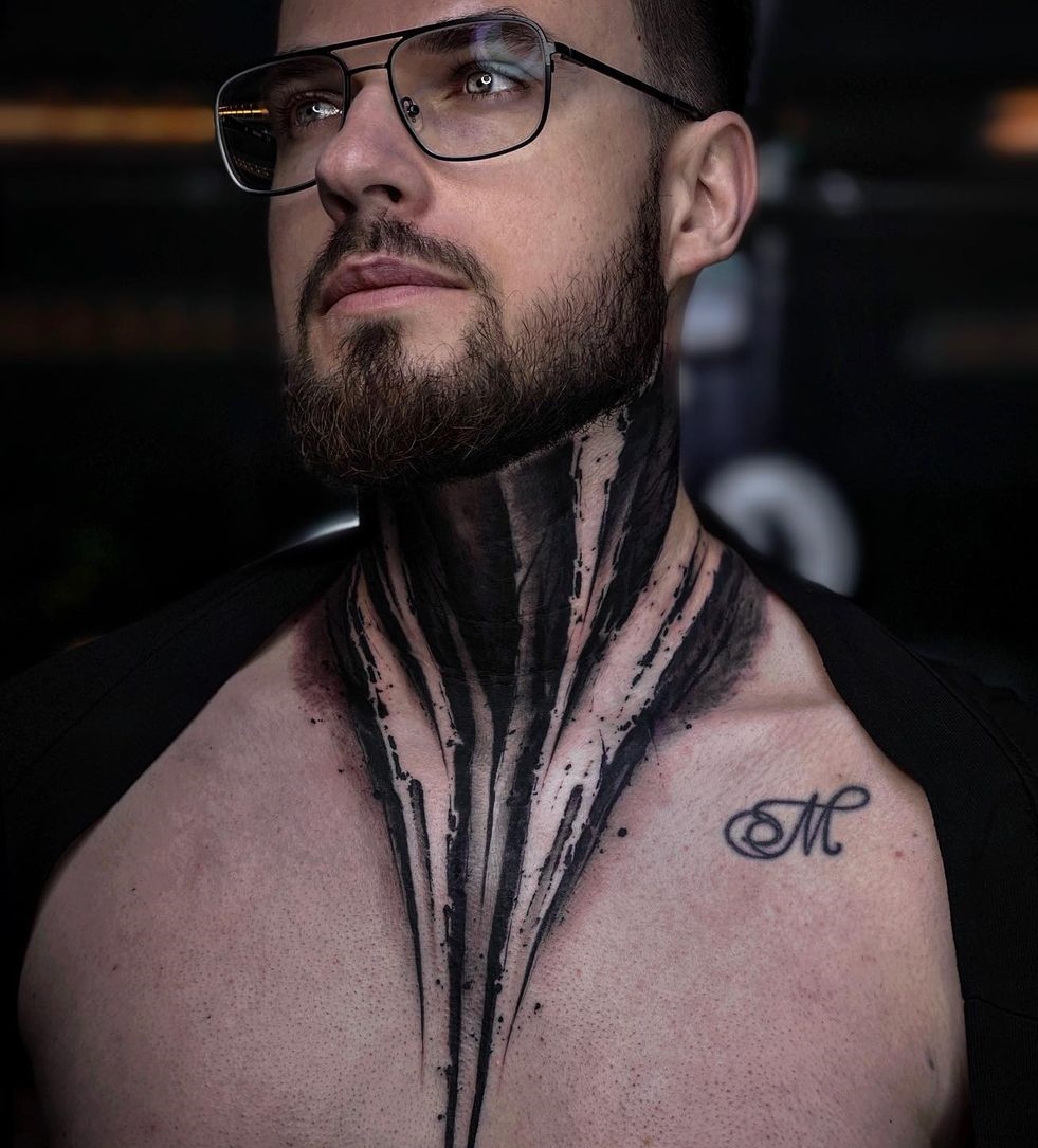 full neck tattoo