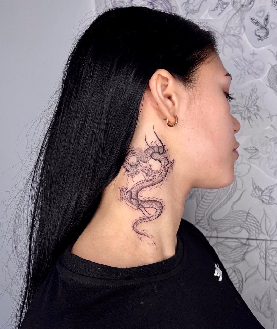 Dragon Neck Tattoos  Photos of Works By Pro Tattoo Artists at theYoucom