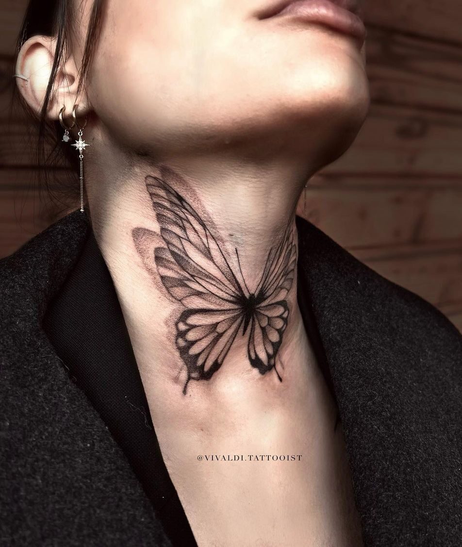 Black butterfly tattoo  Tattoogridnet