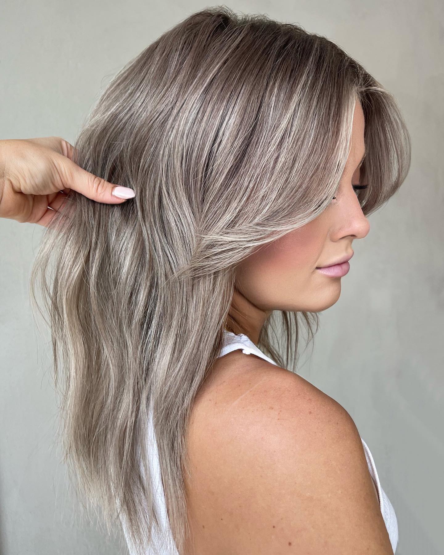 Dirty Blonde with Ash Hues on Thin Hair