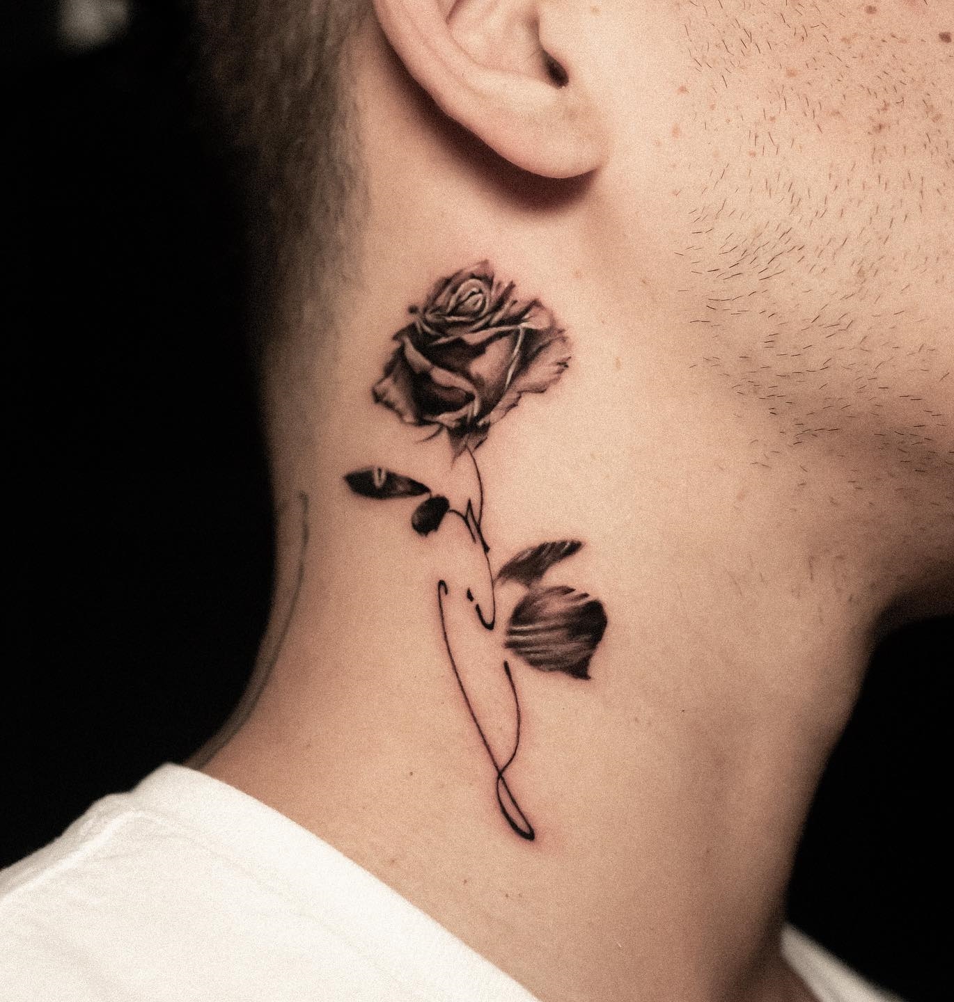 Tattoo uploaded by Justine Morrow  Neck tattoo by Jaylind Hamilton  JaylindHamilton nationalcomingoutday queer qttr lgbt lgbtqia  necktattoo unalome flowers floral peony rose neck  Tattoodo