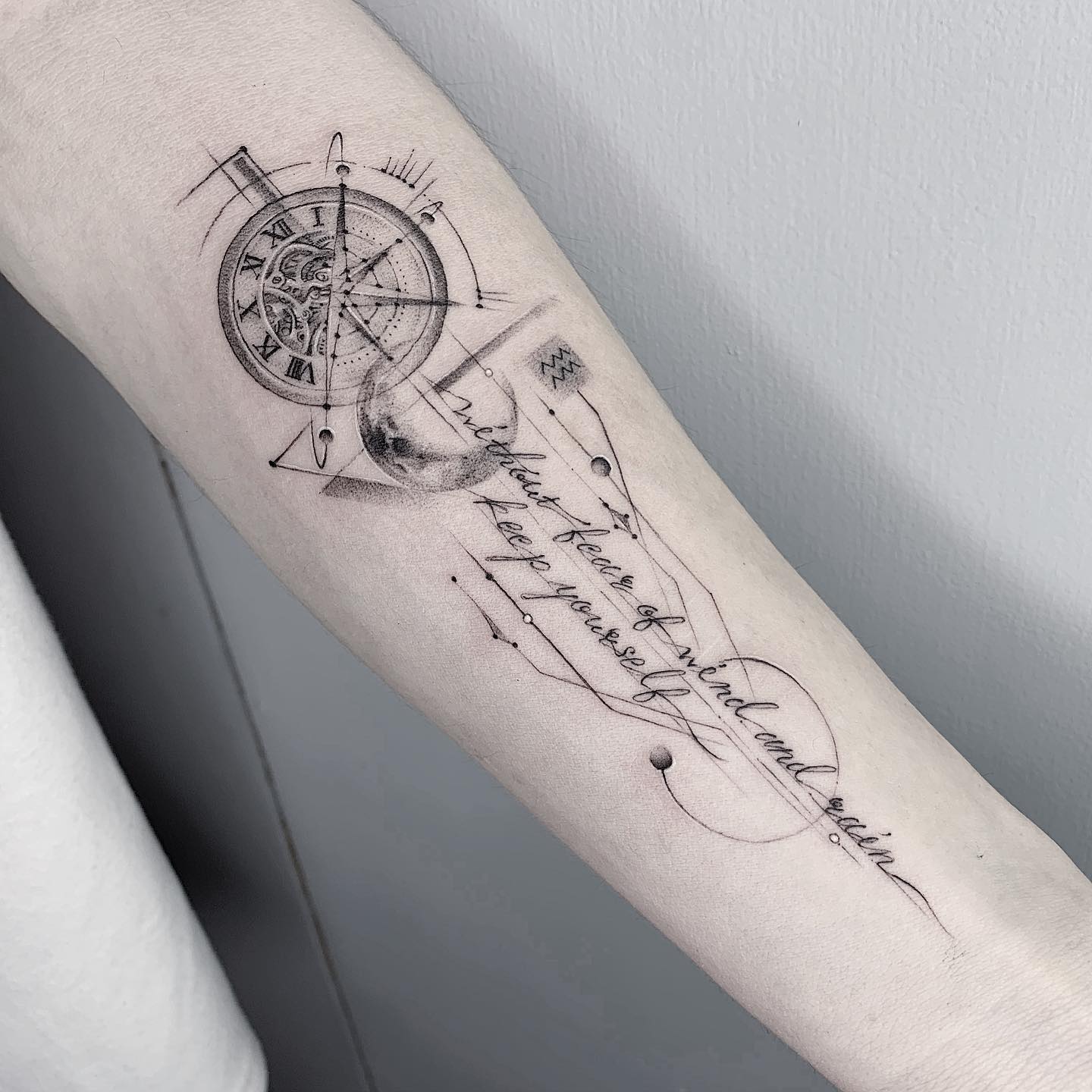 Xpose Tattoos Jaipur  Compass Tattoo with a quote tattoo Cover up tattoo  of a name by an anchor tattoo Contact 917568000888 Website  httpswwwxposetattooscom Address 3rd floor Crystal Palm Mall 22 Godam