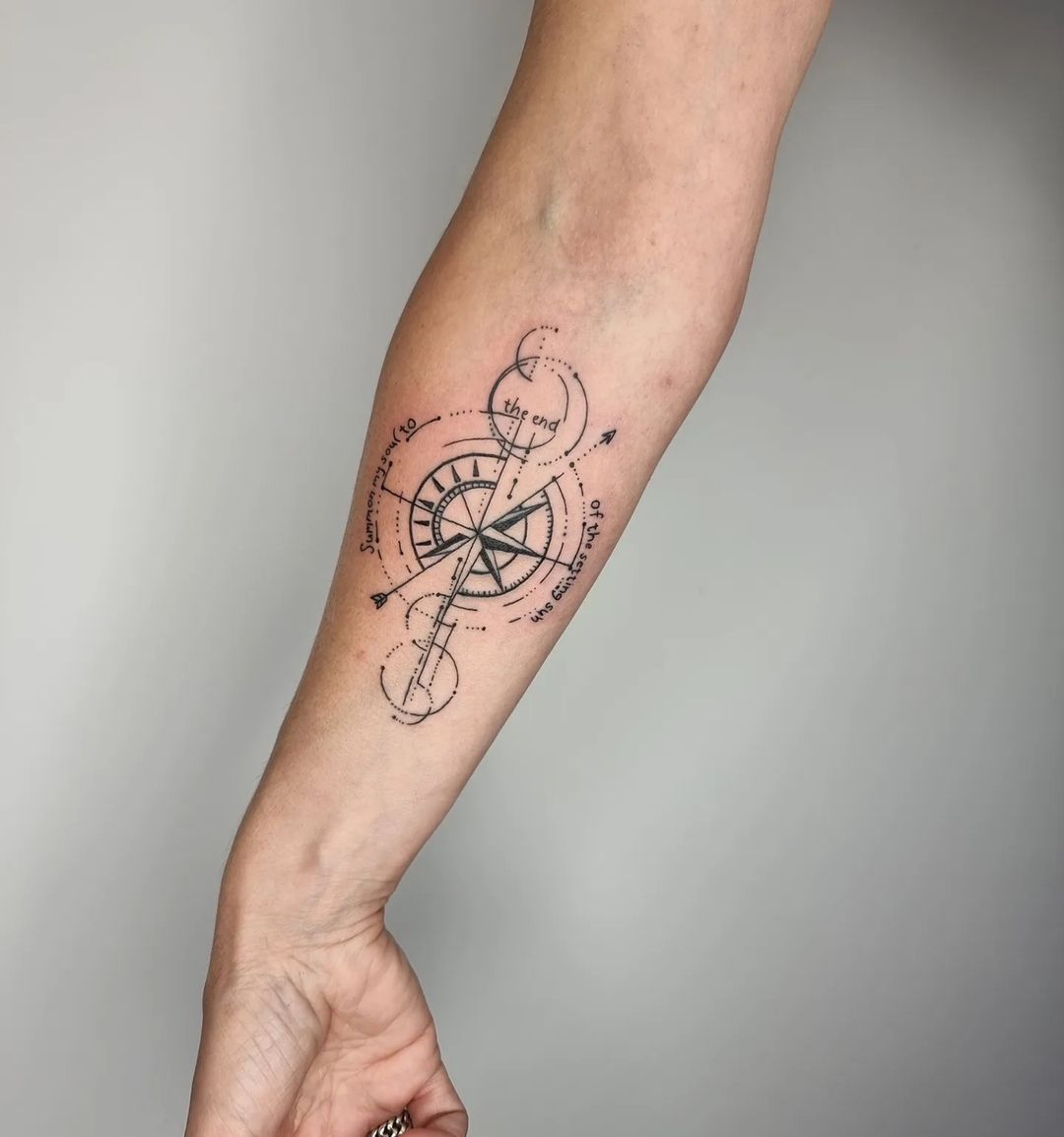 31 Compass Tattoo Ideas for a Travelers Heart  Tattoo Glee