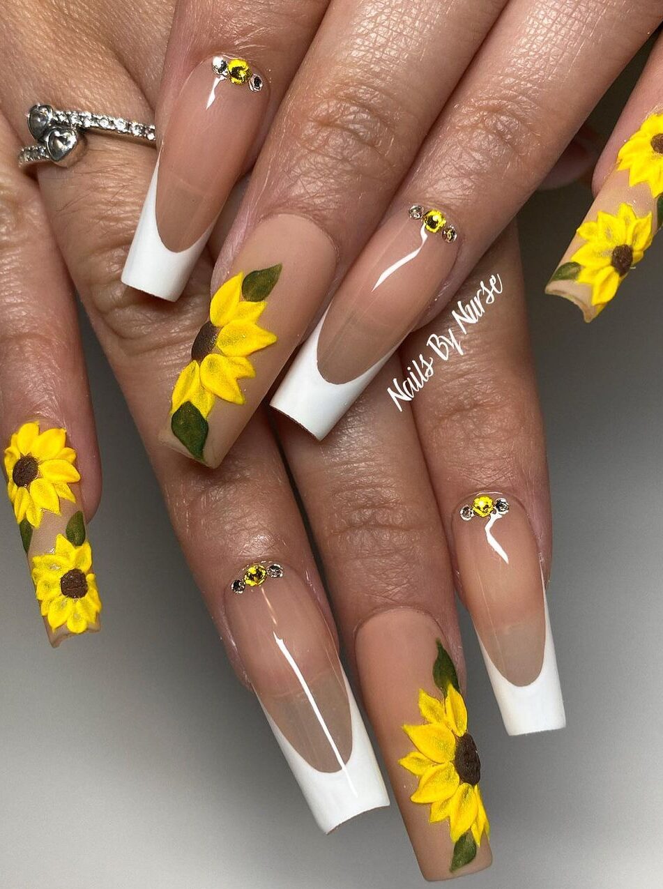 11 Blooming Sunflower Nail Designs to Brighten Your Day Hairstyle