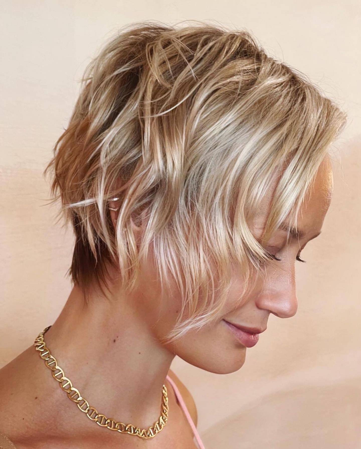 Pixie Bob Cut on Blonde Fine Hair