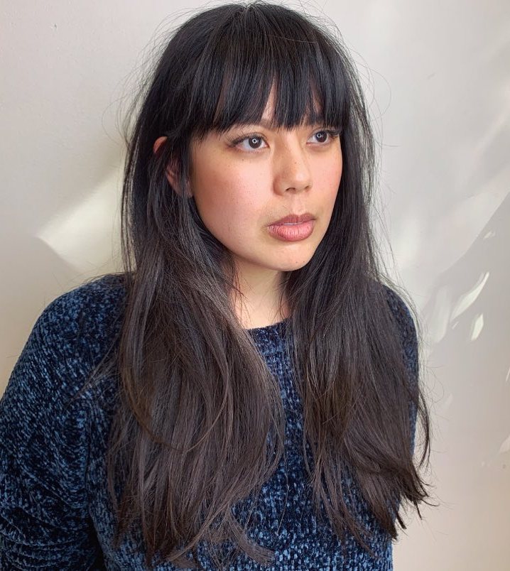 35 Instagram Popular Ways To Pull Off Long Hair With Bangs