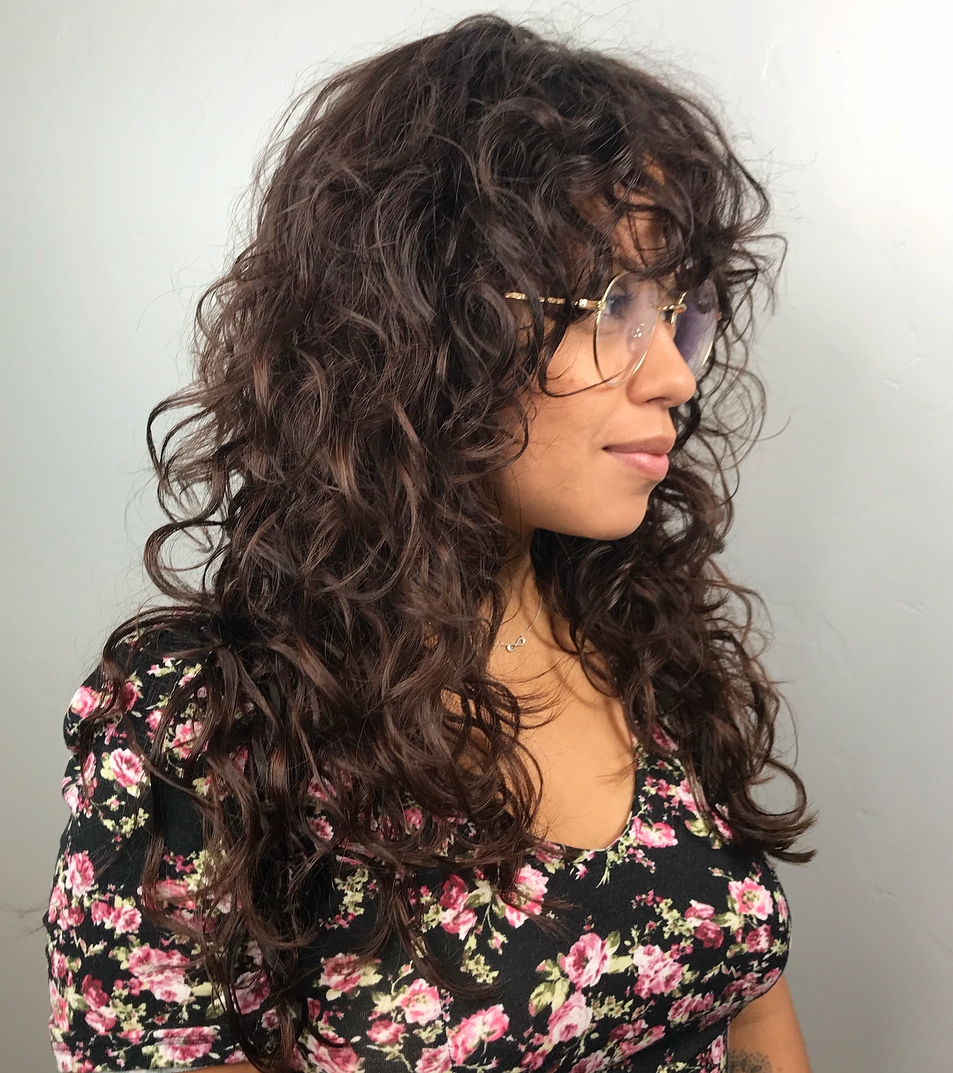 how to cut curtain bangs curly hair