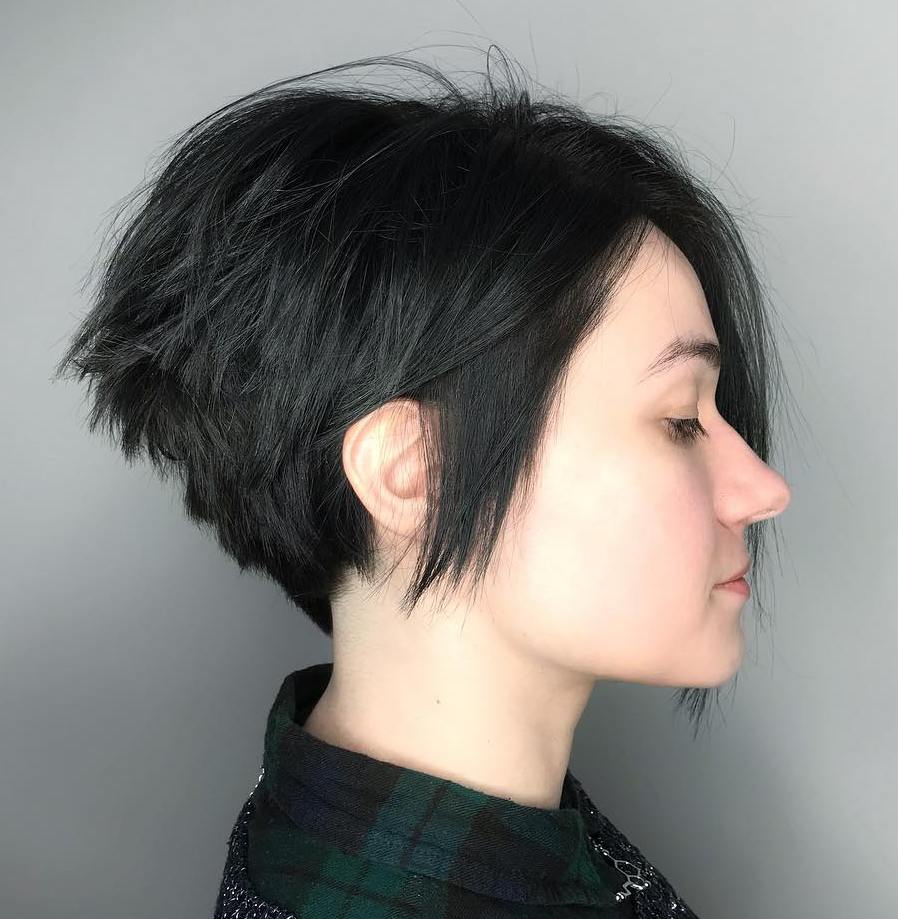 Tapered Pixie With A Long Side Fringe