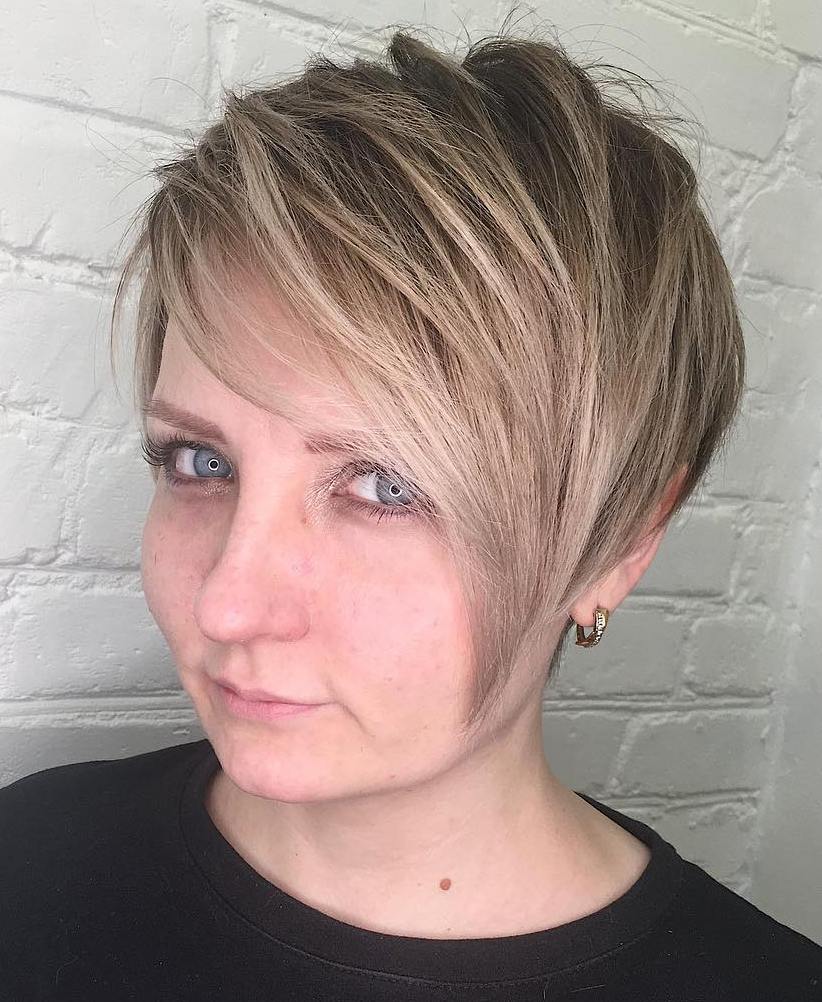 Side-Swept Layered Bangs For A Square Face