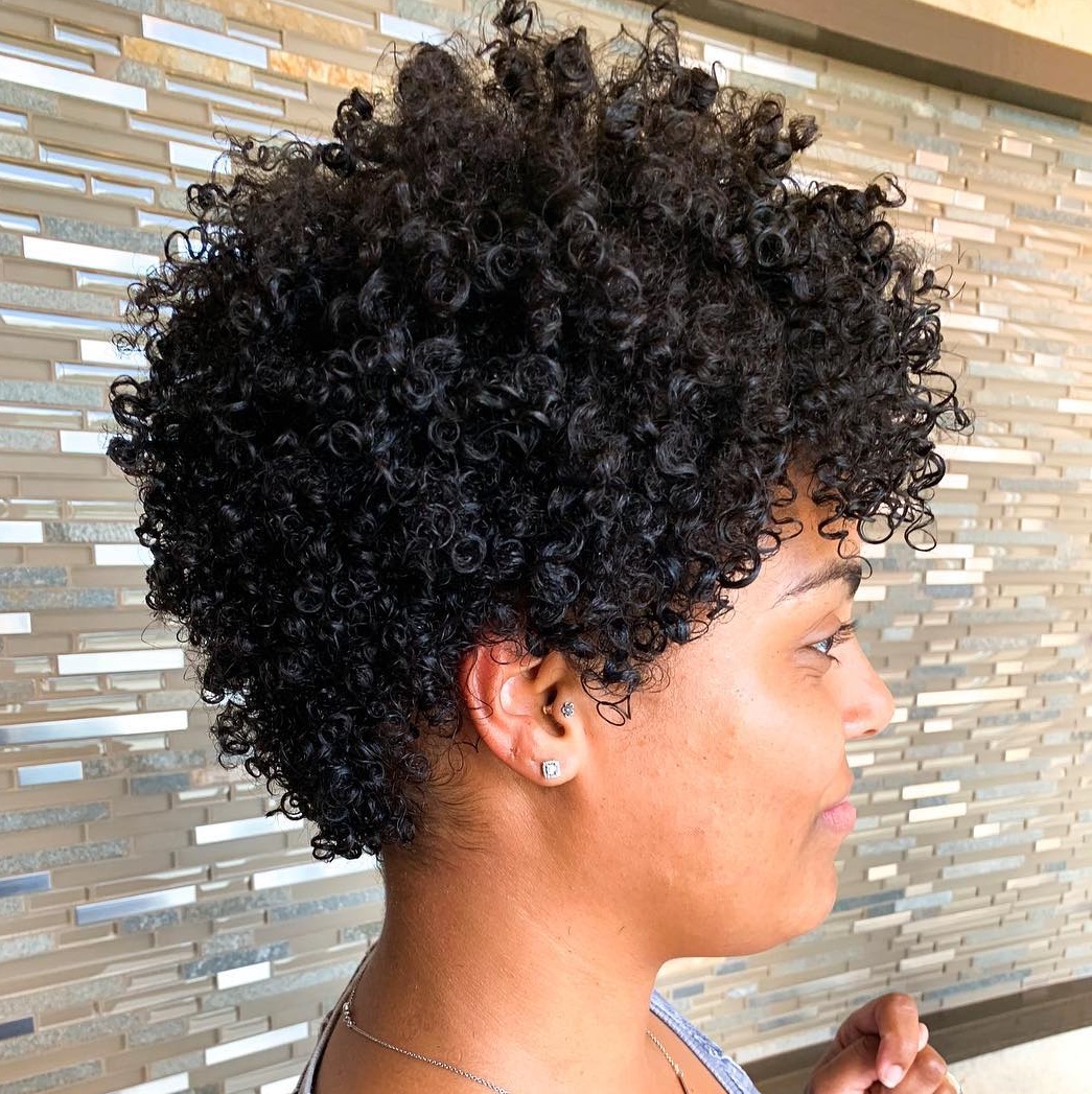 African American Short Curly Cut