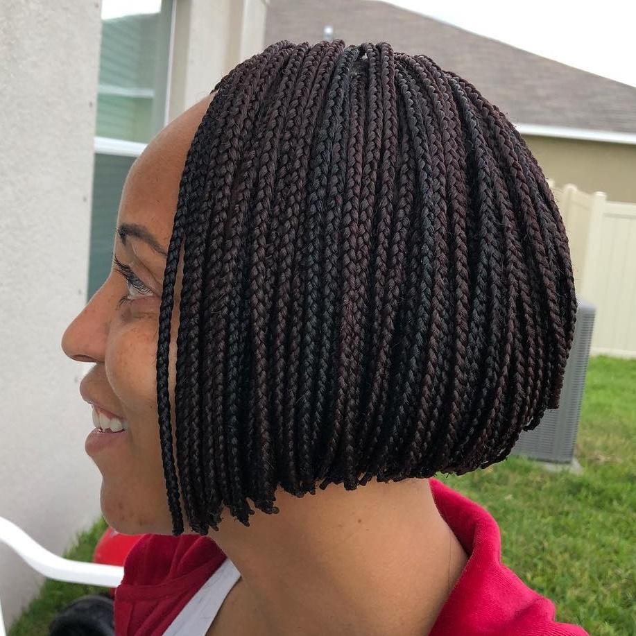 Cute Short Box Braids Bob