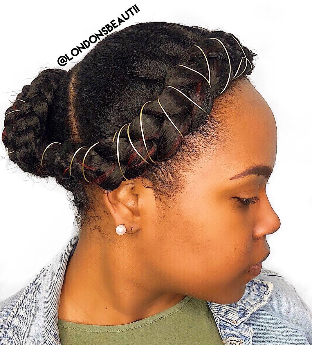 Halo Braid-To-Bun Updo For Black Hair